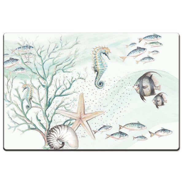 Ocean Treasures - Alfombrilla decorativa cómoda de 30 x 20 pulgadas para venta al por mayor de CounterArt/Highland Home/Thirstystone/CoasterStone