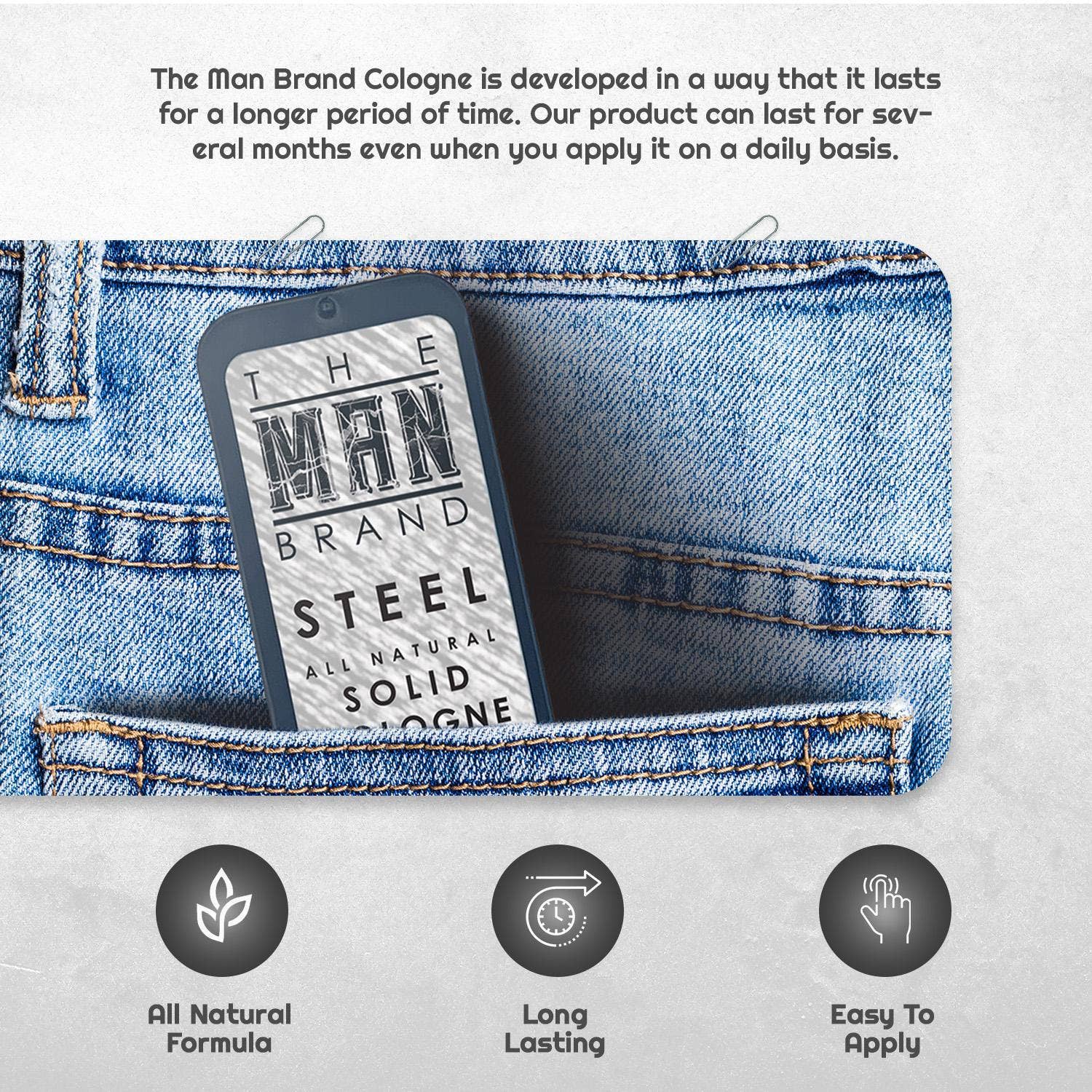 The Man Brand - Wholesale Solid Cologne - Steel Solid Cologne - Vintage Slide Tin - 0.75 Ounce1