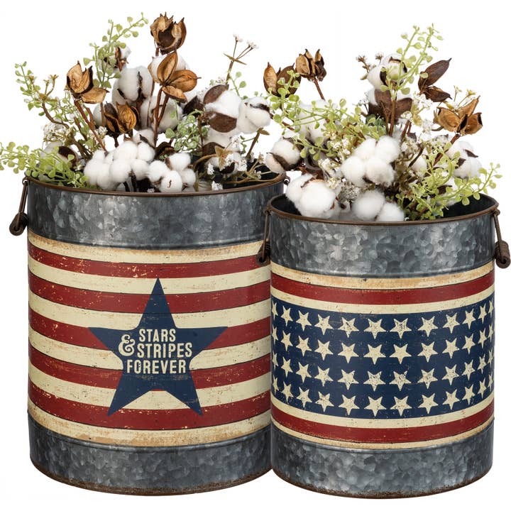 Stars & Stripes Bucket Set for wholesale by Primitives by Kathy