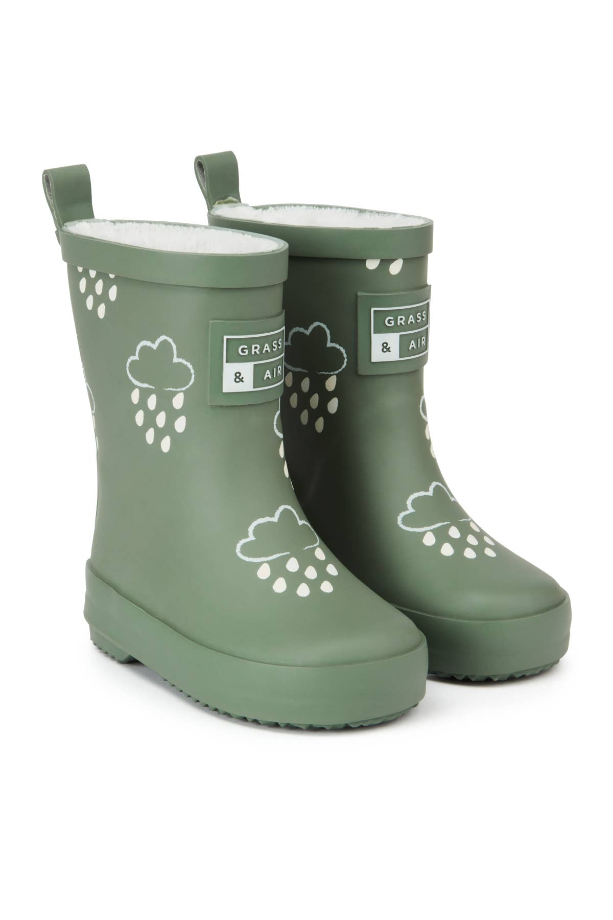 Grass & Air - Vente Bottes de pluie – enfant - Bottes en caoutchouc pour enfants à couleur changeante vert kaki3