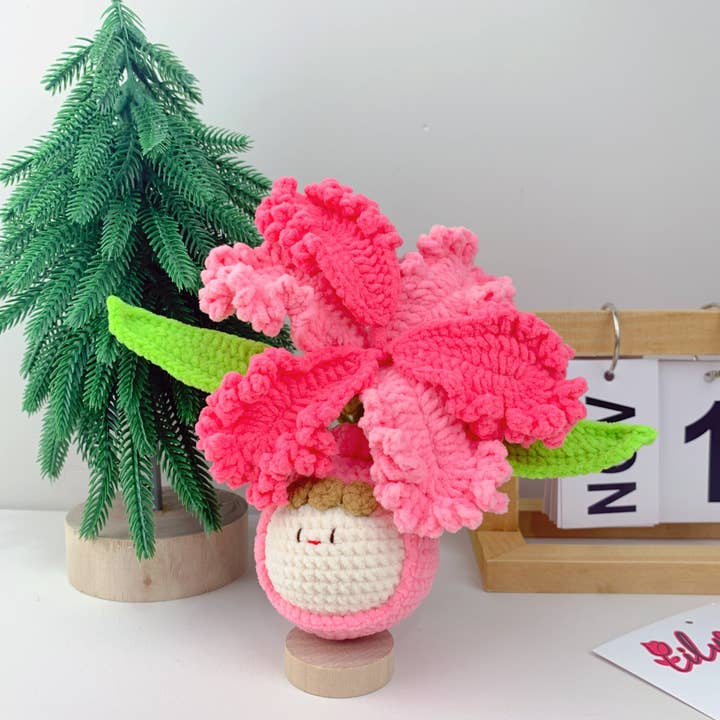 Dango de flores de iris de ganchillo, regalos hechos a mano para el Día de San Valentín para venta al por mayor de Lilyrosy(Duty free)