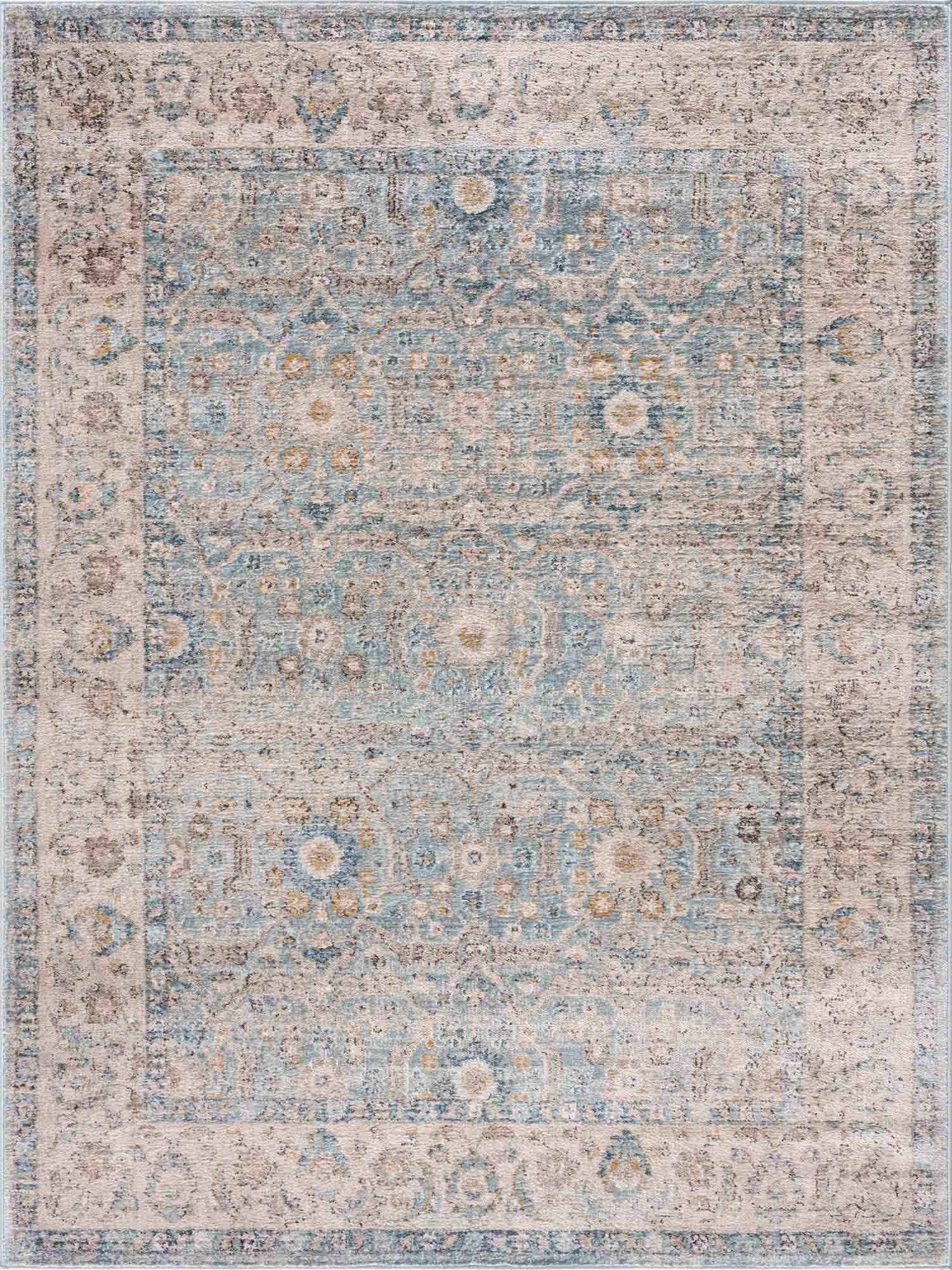 Hauteloom - Wholesale Area Rug - Anana Silver Blue & Beige Area Rug0