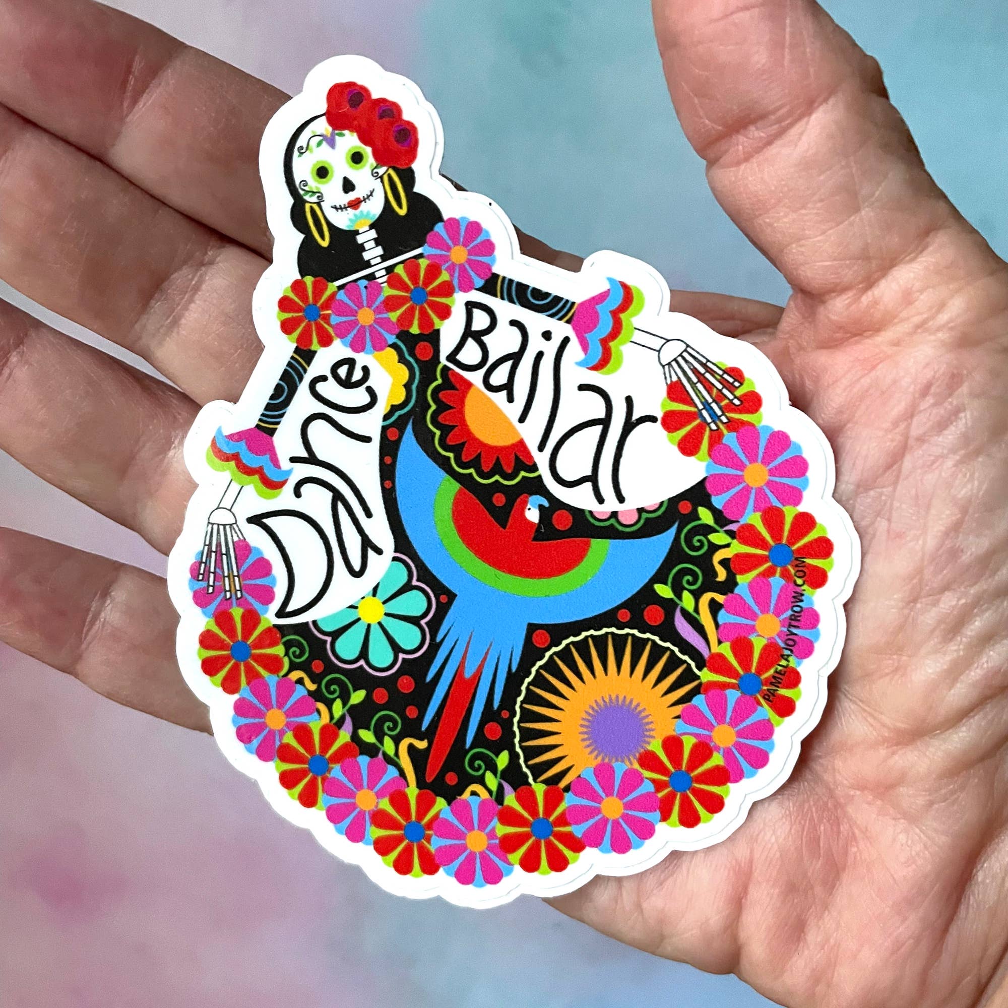 The Art of Pamela Joy Trow – Engroshandel Klistermærke – Catrinas Dance Day of the Dead Sticker1