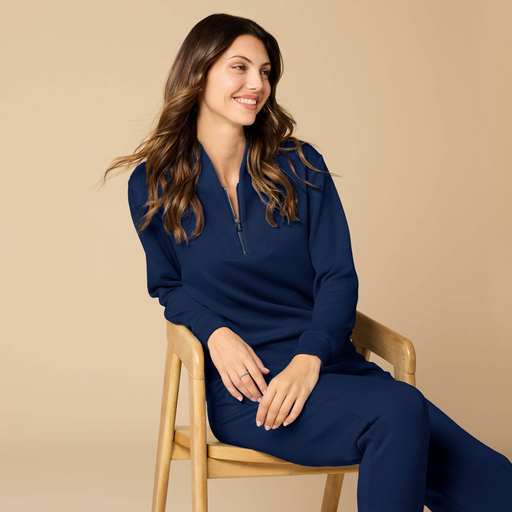 Softies – wholesale Mjukisset – Dam – Athleisure DreamTech 1/4 Zip Jogger Set för kvinnor26