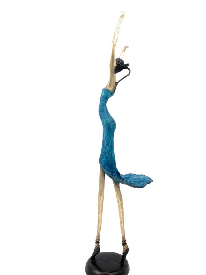 Bronze dancer 55 cm blue no. 2 for wholesale by Lafi Bala