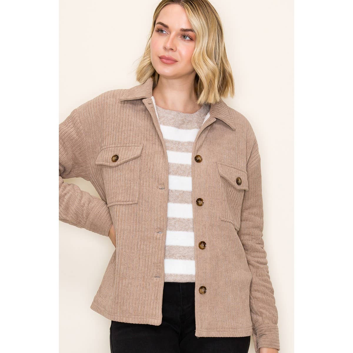 STACCATO - Wholesale Jas - Dames - CORDUROY JAS MET BONTRAND8