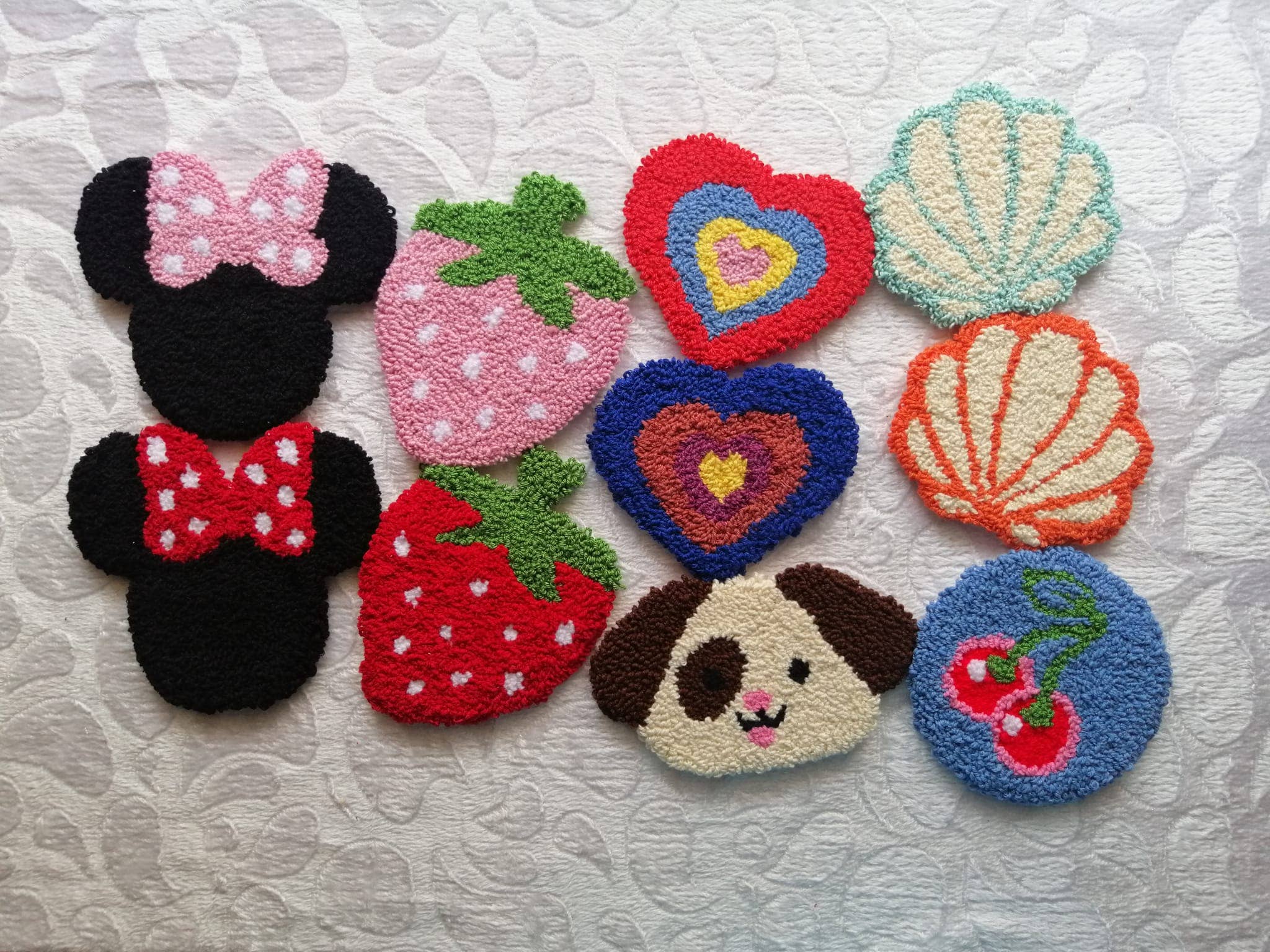 despinacrafting - Wholesale Coasters - Punch Tufted Cup Coaster, Mug Rug, Tufting Rug, Needle Punch0