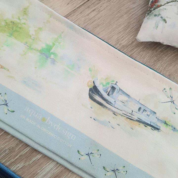 Aqua by Design - Wholesale Makeup/Cosmetic Bag - Cosmetic Bag, Canal Boats & English Countryside design1