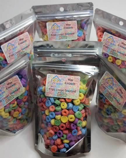 Cozy Home Wax Company - Wholesale Wax Melt - Fruit Loops Shaped and Scented Wax Embeds Wax Melt2