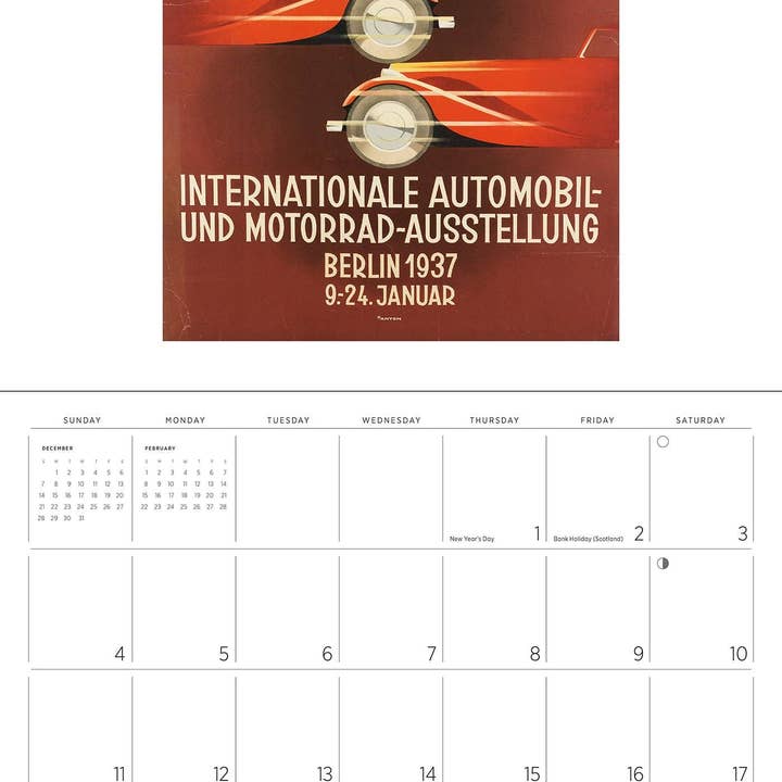 Pomegranate – wholesale Calendar – Automobiles: Vintage Posters 2026 Wall Calendar2
