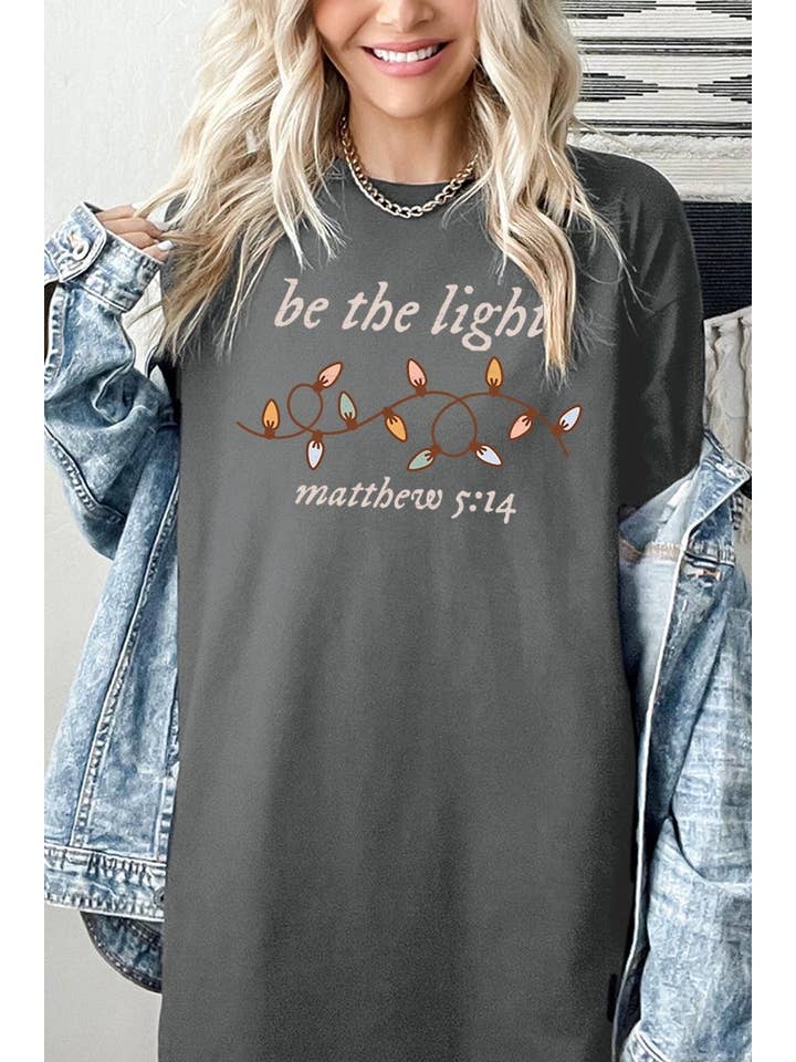 COLORBEAR - Wholesale T-shirt (graphic) – women's - Be the Light Christian Graphic Heavy Cotton Tee14