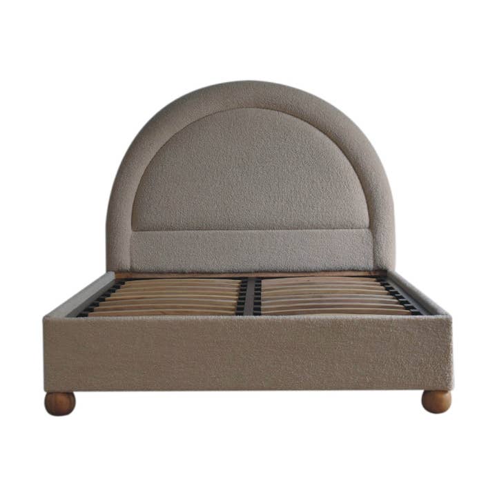 Artisan Furniture – wholesale Bed – Cream Boucle Double Bed5