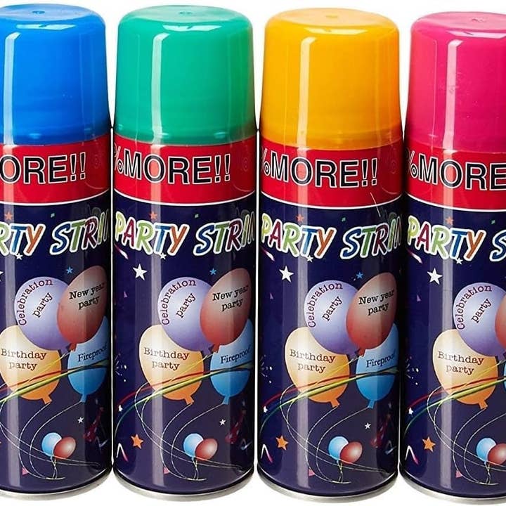 AJ Toys & Games Party Streamer Spray String 1 piece  and other Purchase Wholesale party pooper. Free Returns & Net 60 Terms on Faire trending on Faire.