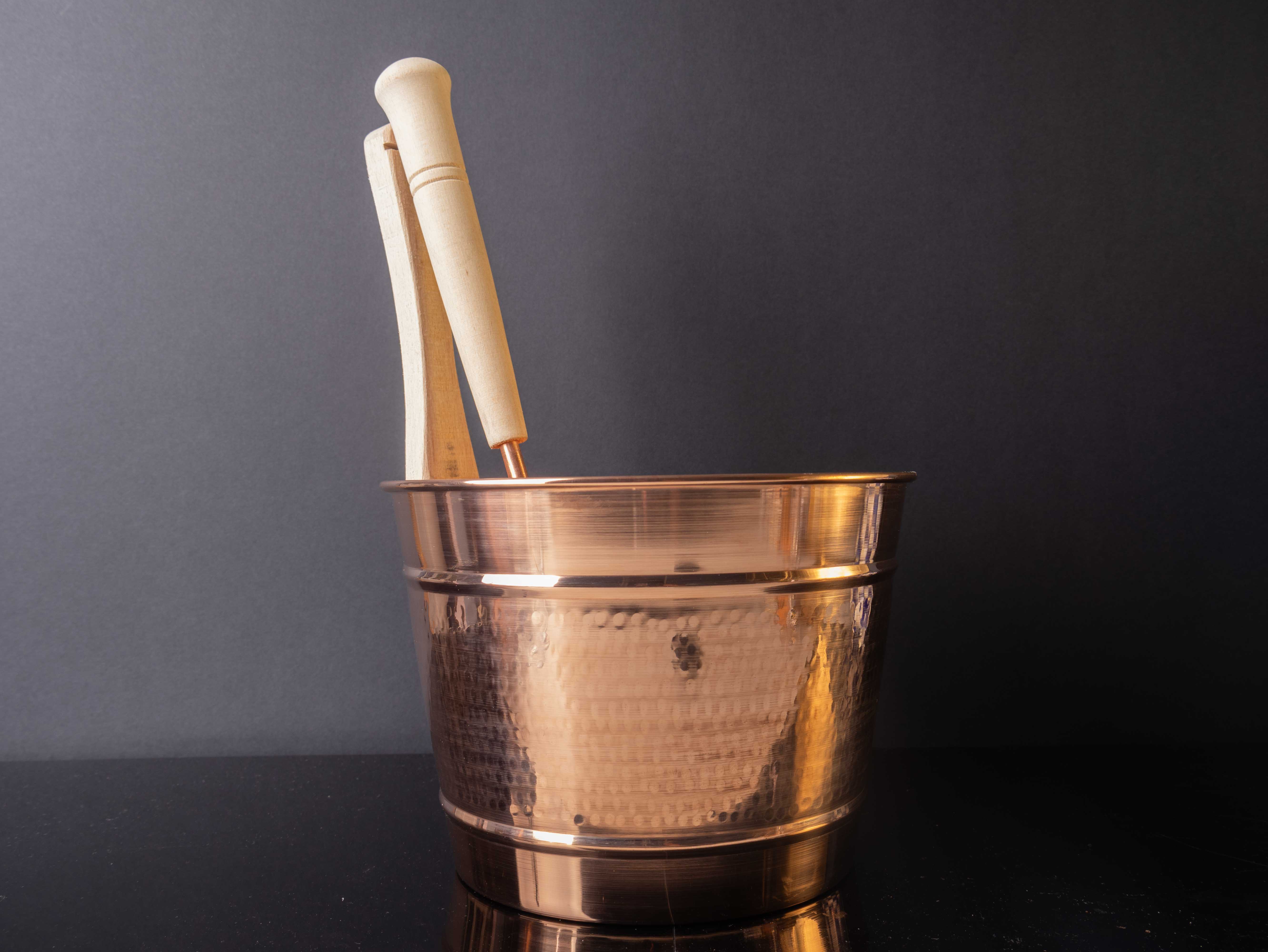 Kayrana - Venta al por mayor Cucharones - Cucharón de cobre con mango de madera3