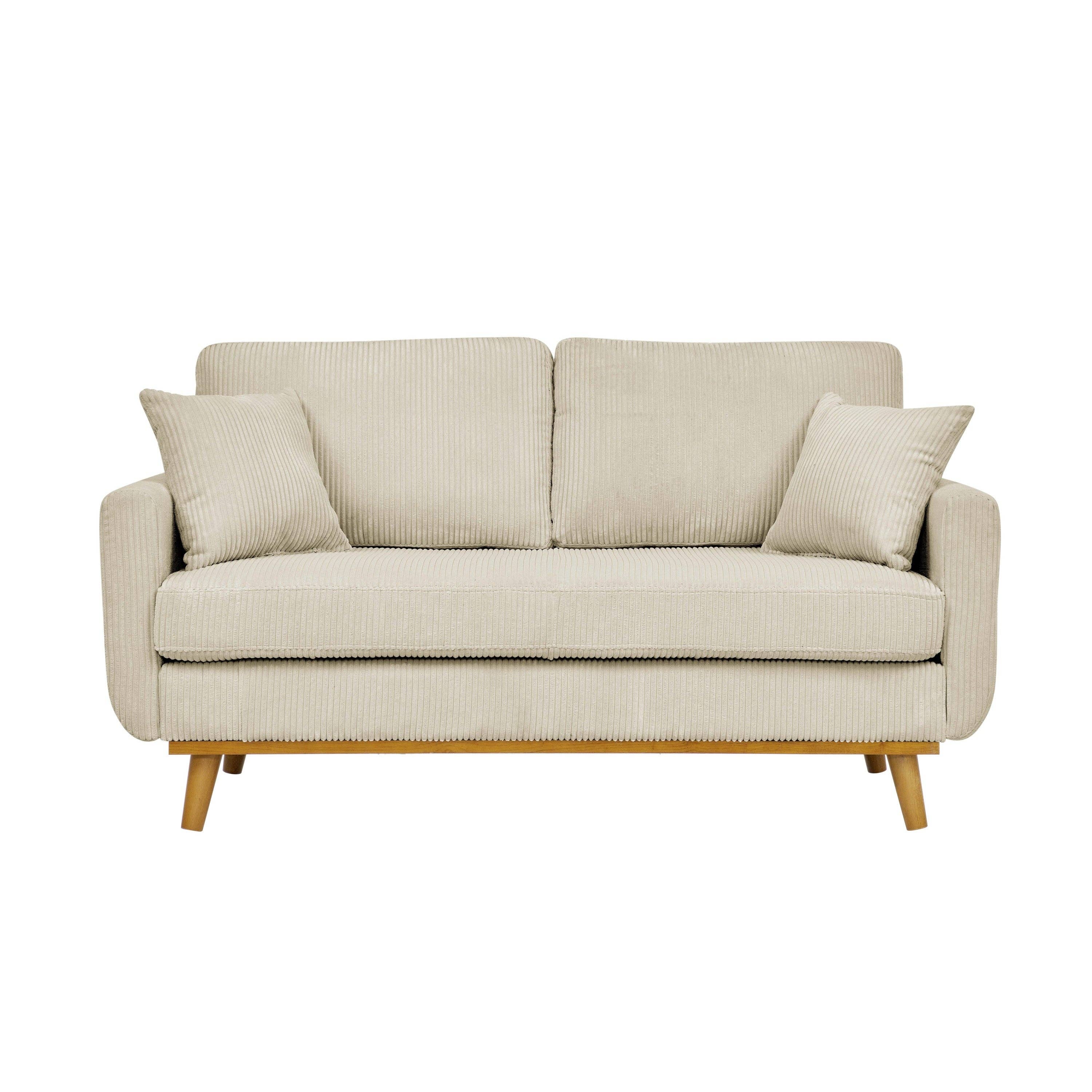 39F Inc. - Wholesale Sofa - Asher Mid-Century Corduroy Sofa, 5-Color, 2-Seat5