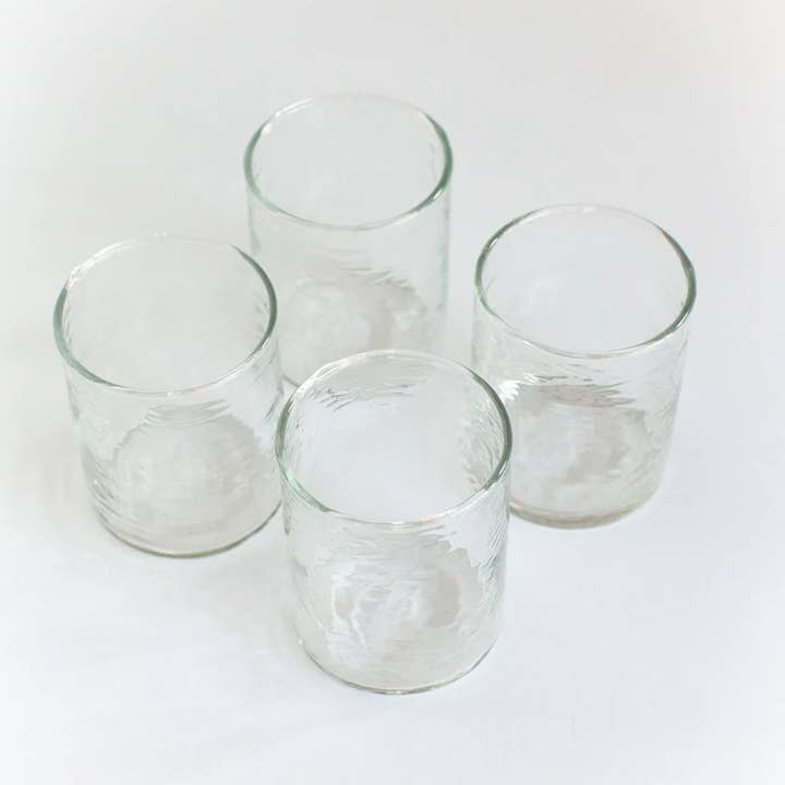 Creative Women Australia - Wholesale Drinking Glass/Cup - Handblown Hammered Glasses | Set of 4