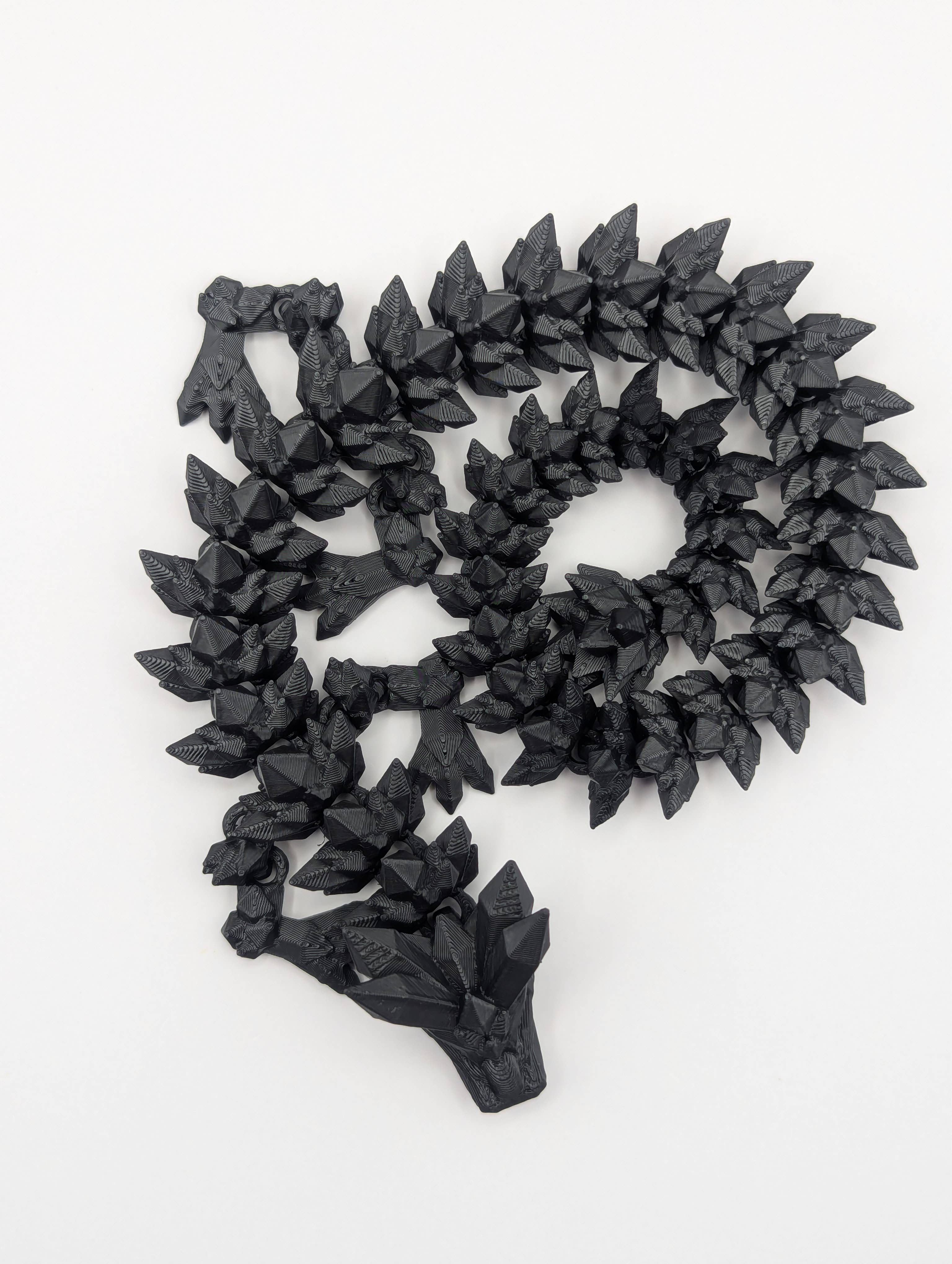 The Midnight Oil - Wholesale Fidget Toy - Kids - 3D Articulated Crystal Dragon (14")0