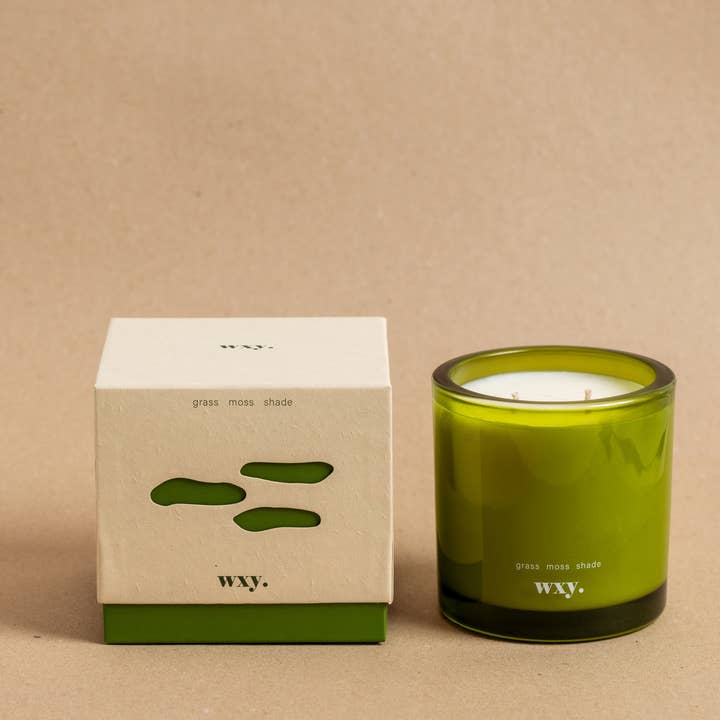 Roam. - 12.5oz candle - grass. moss. shade. for wholesale by wxy.