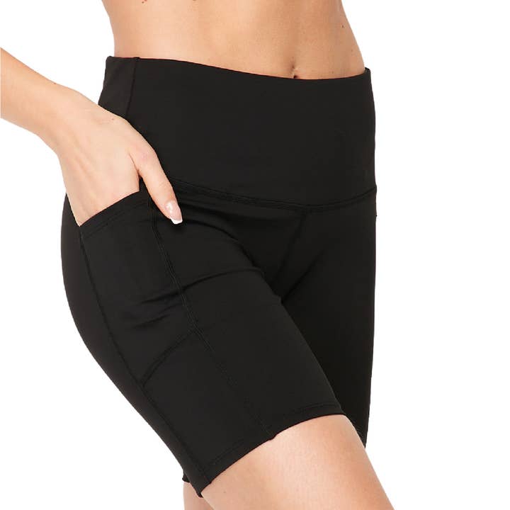 Truly Contagious - Wholesale Athletic Shorts - Women's - Squat Proof High Waist Biker Short | Cell Phone Pocket ( BIK8