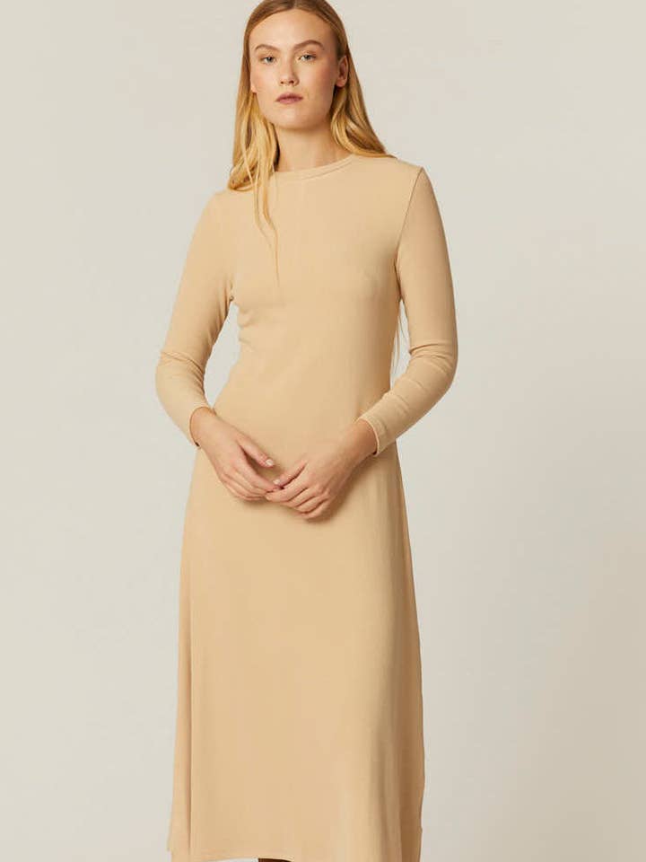 VESTIDO CANALE BEIGE for wholesale by Pepaloves