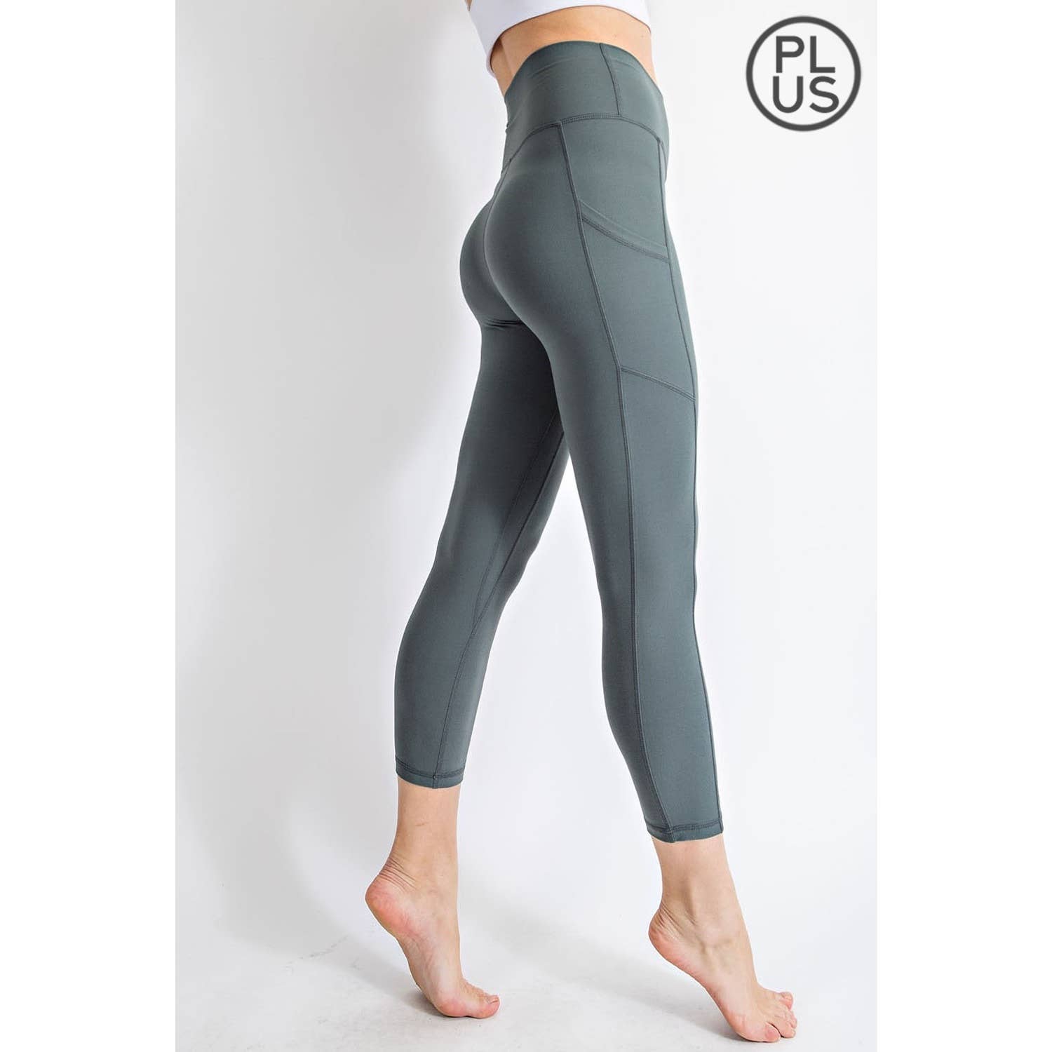 Rae Mode - Wholesale Athletic/Lounge Leggings - Women's - PLUS SIZE V WAIST CAPRI LENGTH LEGGINGS46