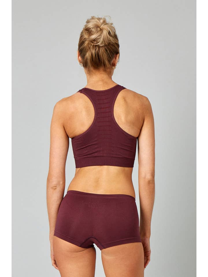 Pure Lime - Wholesale Underwear - Women's - Seamless Hipster - Tawny Port3