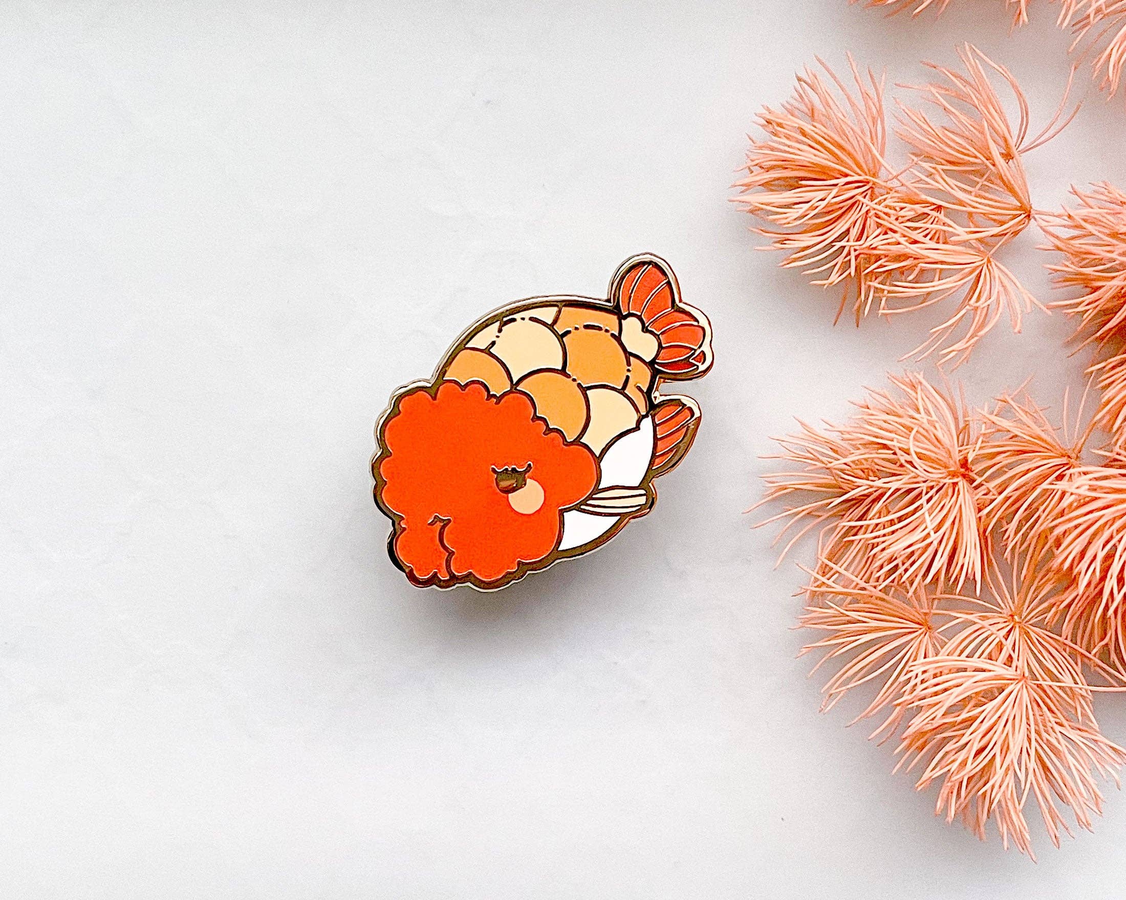 Alum and Ink - Wholesale Lapel Pin/Button - Ranchu Goldfish Enamel Pin6
