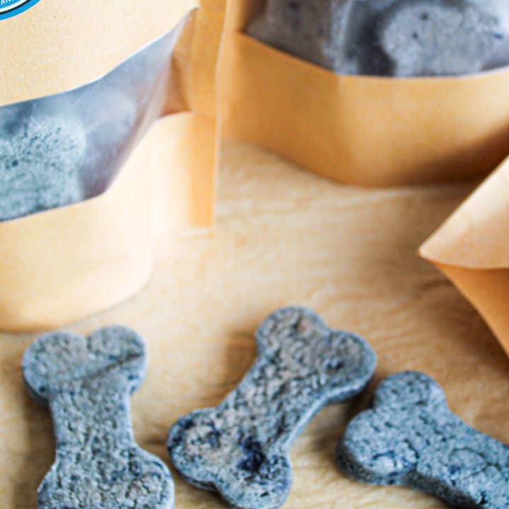 Gluten-Free Blueberry Bones - Dog Treats for wholesale by Bucho's Barkery