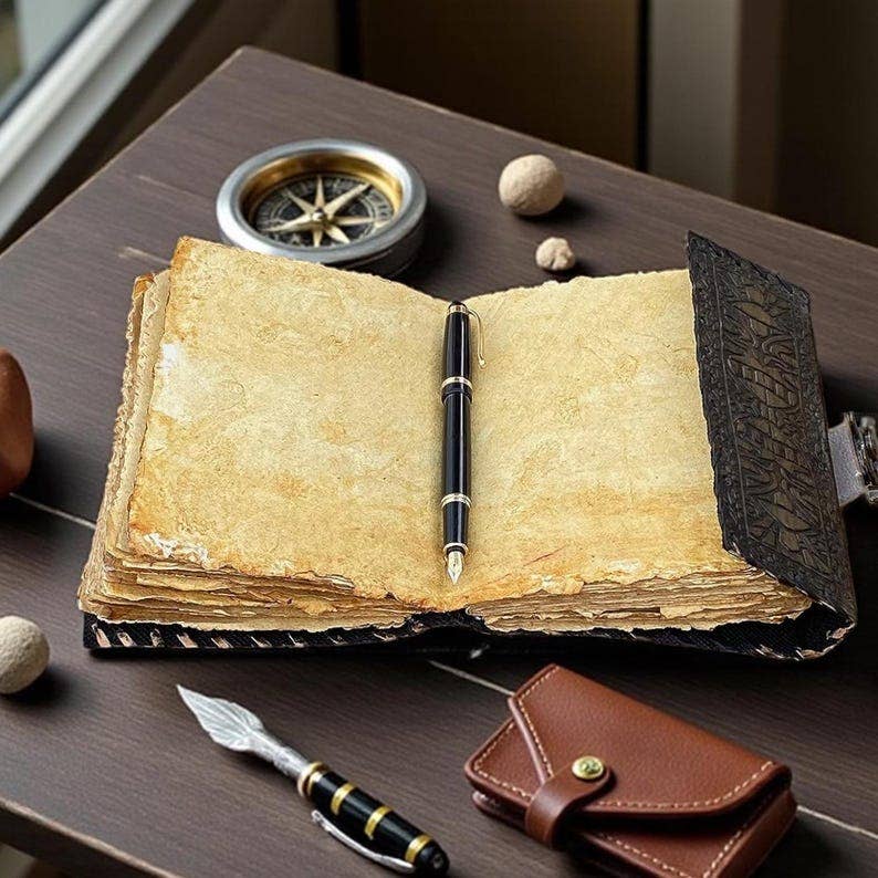 Leatherooze - Vente Journal intime - Journal en cuir embossé 5X7 POUCES 200 pages.7