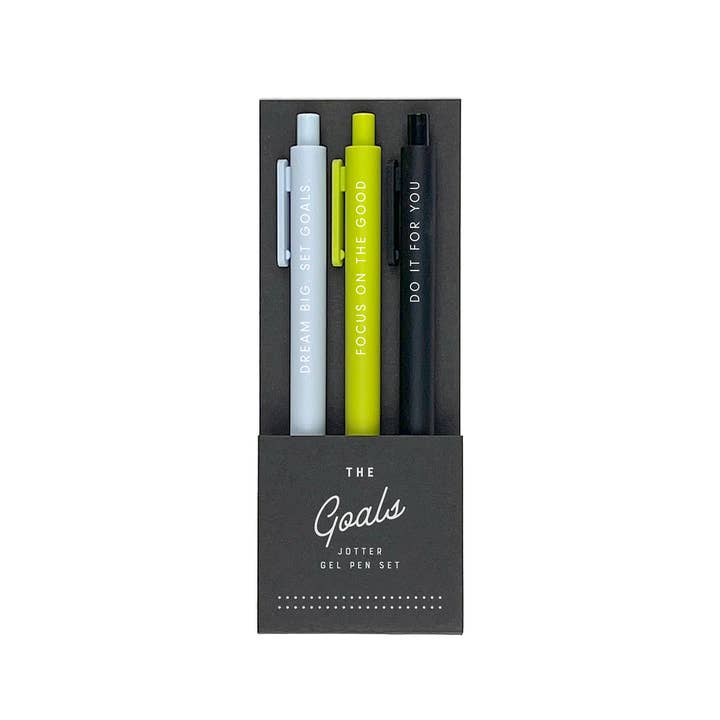 The Goals Jotter Gel Pen: Set of 3 and other Purchase Wholesale flex. Free Returns & Net 60 Terms on Faire trending on Faire.