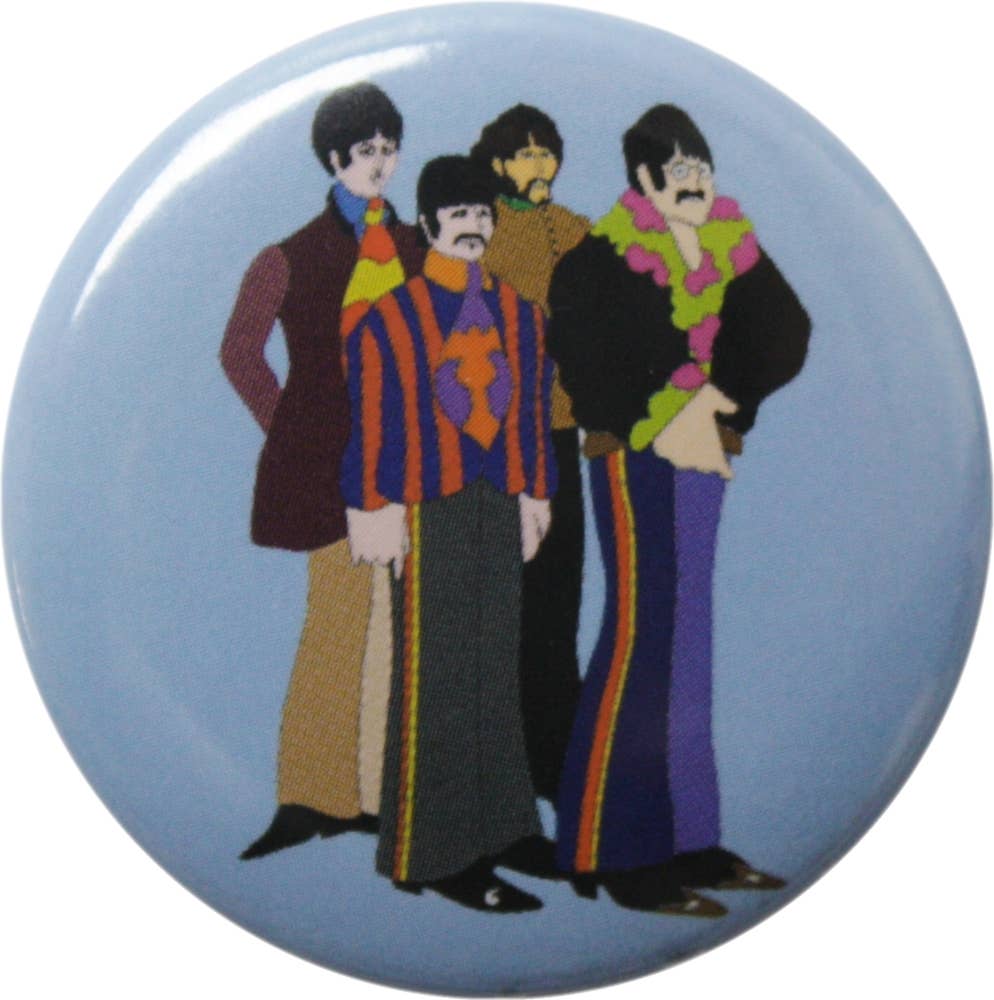 Square Deal Recordings & Supplies - Wholesale Lapel Pin/Button - 1.25" Button - The Beatles - Yellow Sub Group - Rock Music 0