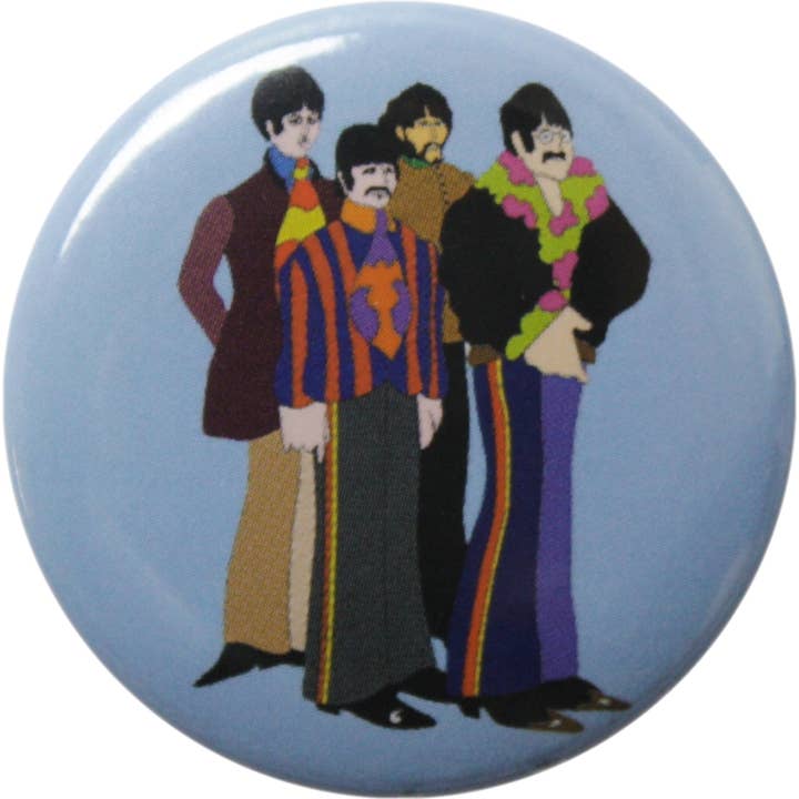 Square Deal Recordings & Supplies - Wholesale Lapel Pin/Button - 1.25" Button - The Beatles - Yellow Sub Group - Rock Music