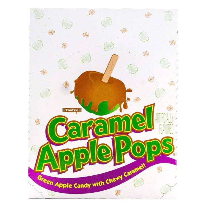 O'Shea's Candies Sweet Shop - Wholesale Lollipop - Lollipop Tootsie Roll Caramel Apple 🍏 🍏 Display Box 48CT