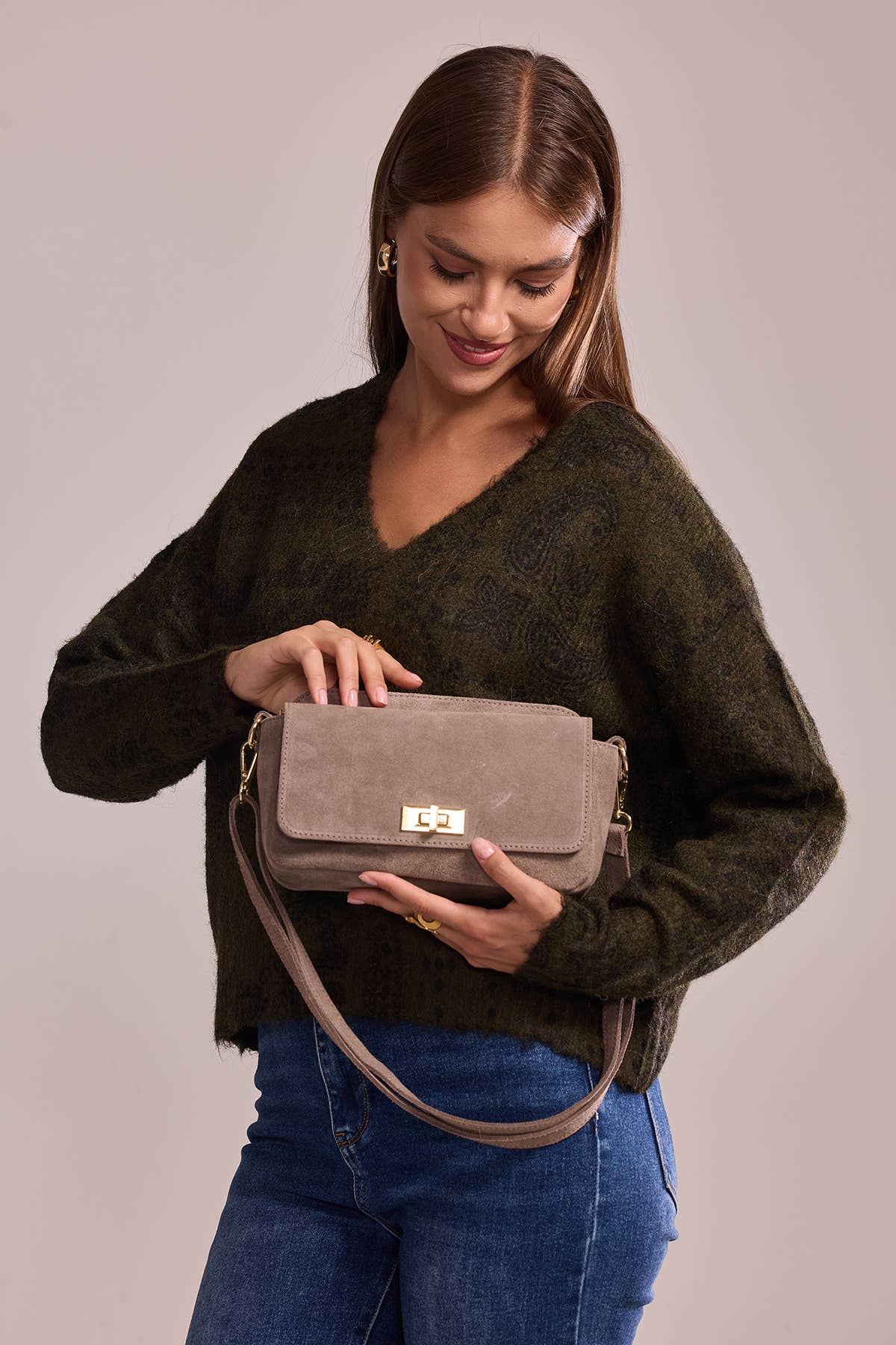 Cherry Paris - Venta al por mayor Maletín - Mujer - Bolso bandolera ILIANE en ante - 41887