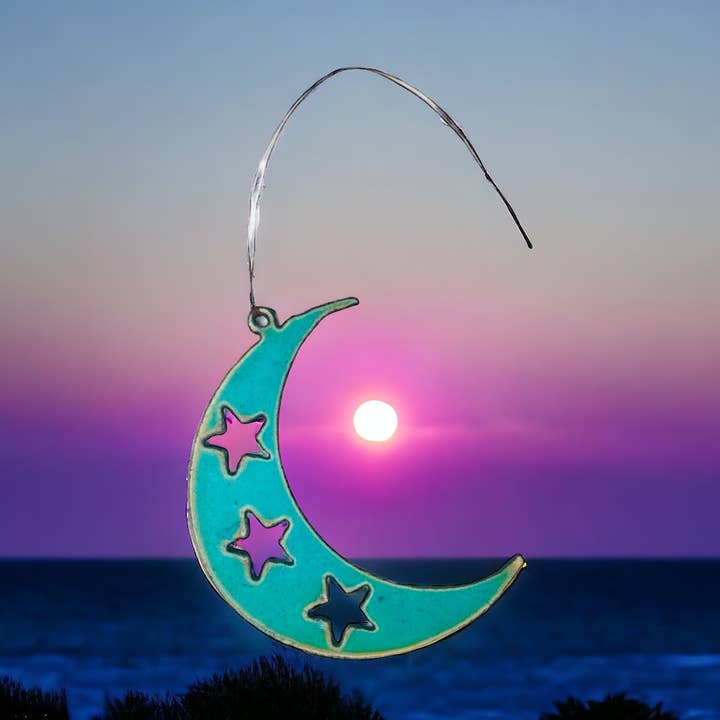 Décoration lune étoiles métal souvenir fantaisiste du zodiaque pour la vente par Iron Jewel