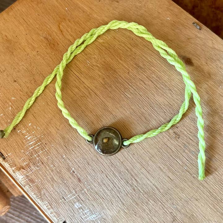 The Tiny Twig - Wholesale Woven/Braided Bracelet - Spring Green Mustard Seed Faith Tie Bracelet