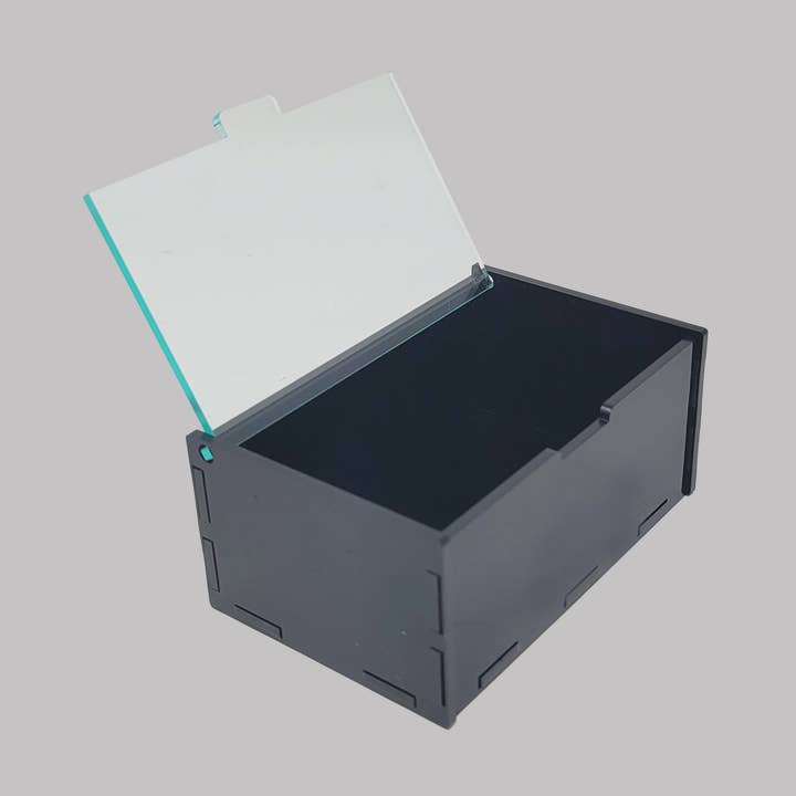 Black Acrylic Paperclip Holder – Sleek Desk Organizer. for wholesale by MPBimage