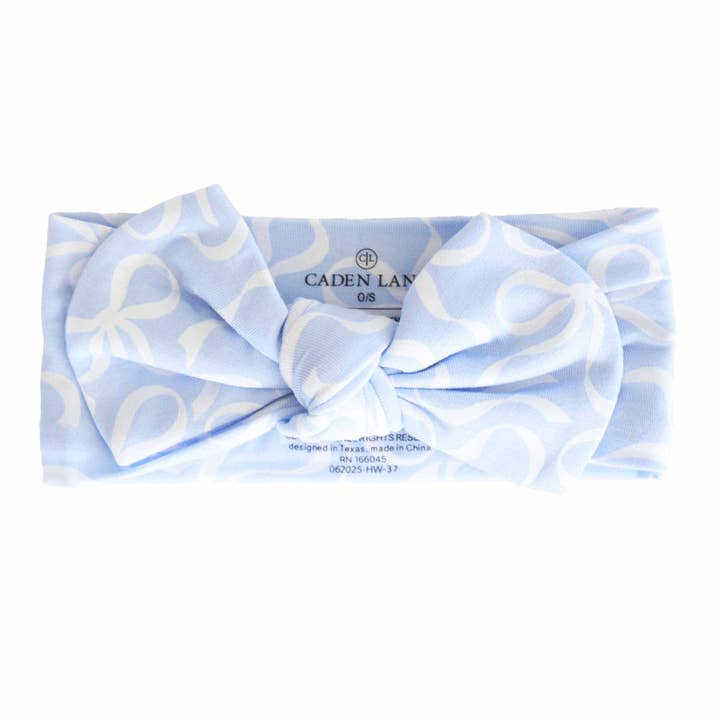 Blue-tiful Bows Knit Large Bow Headwrap for wholesale by Caden Lane