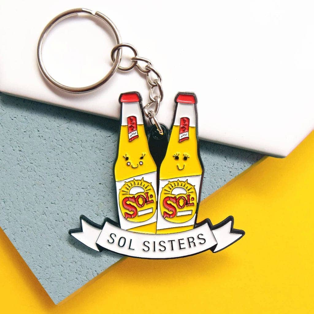 Of Life & Lemons – wholesale Keychain – Women's – 'Sol Sisters' Beer Keyring For Friend1
