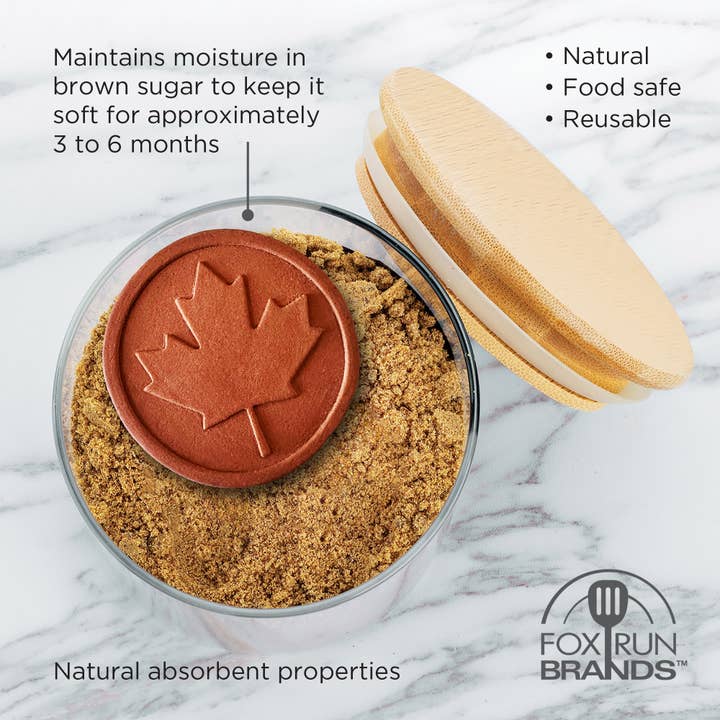 Fox Run Brands - Wholesale Kitchen Tool/Gadget - Fox Run Terracotta Maple Leaf Brown Sugar Keepers, Set of 2