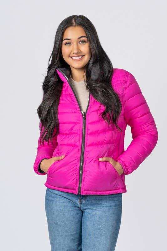 Vanilla Monkey - Wholesale Jacket - Women's - Junior Reversible Nylon Quilted Puffer6