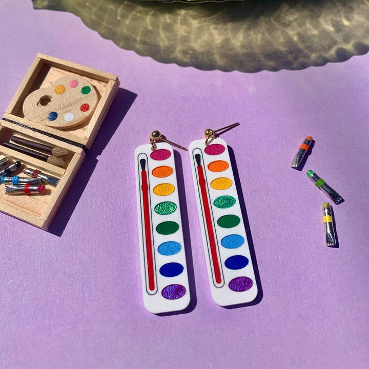 Not Picasso - Wholesale Stud/Post Earrings - Watercolor Palettes 🎨0