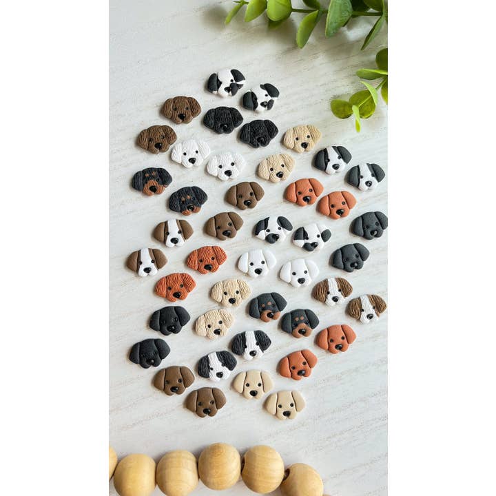 WanderingCalicoClay - Wholesale Stud/Post Earrings - Dog Stud Earrings, Polymer Clay Dog Earrings, Dog Jewelry