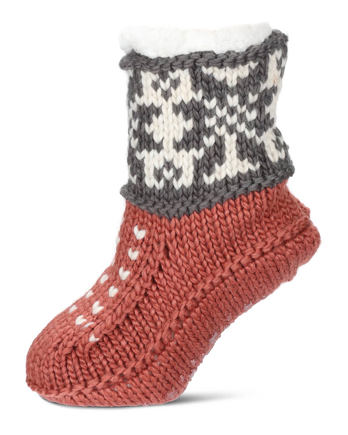 Infinity Classics International Inc. - Wholesale Socks - Women's - Snowflake Border Recycled Knit Sherpa Lined Lounge Sock4