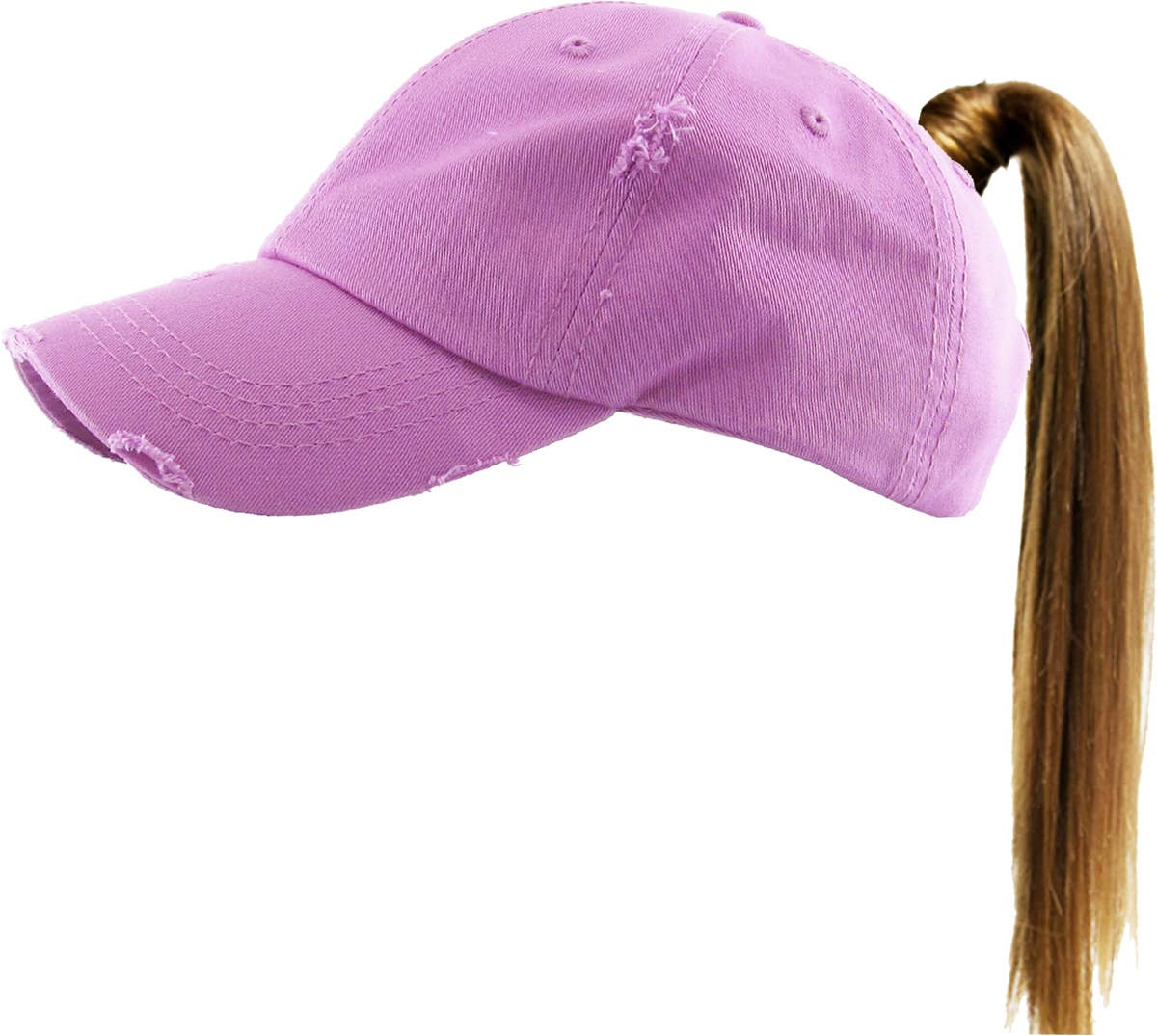 KBETHOS - Wholesale Ponytail Cap - Women's - Ponytail Washed Distressed Cotton Cap42