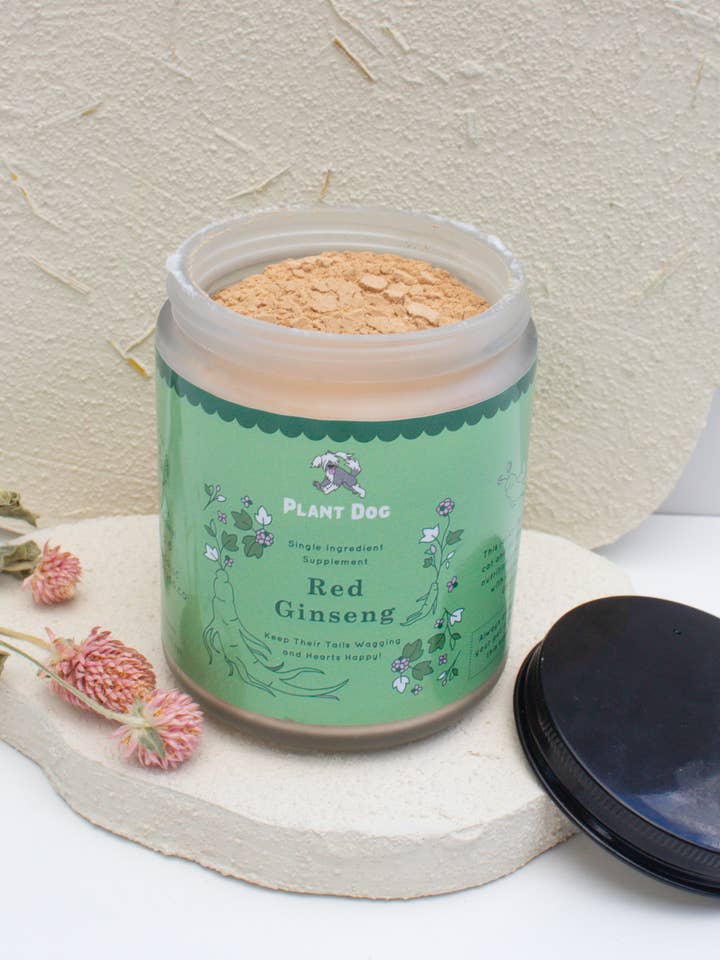 Rød Ginseng Pulver til Hunde for engroshandel hos Plant Dog LLC