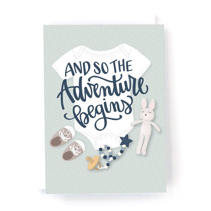 And so the adventure begins Mini Greeting Card for wholesale by Pedaller Designs
