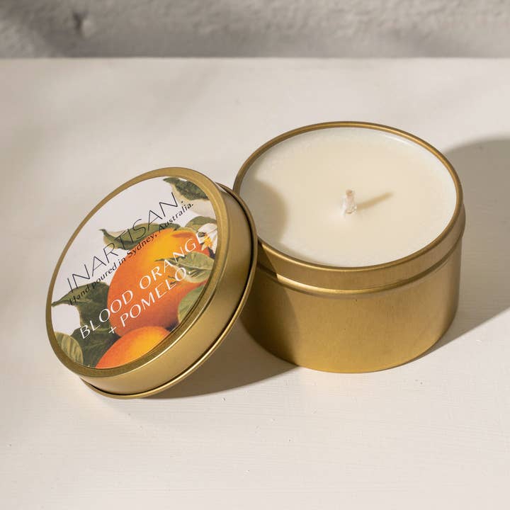 Handgjuten sojaljus i reseburk - mässing för wholesale av INARTISAN