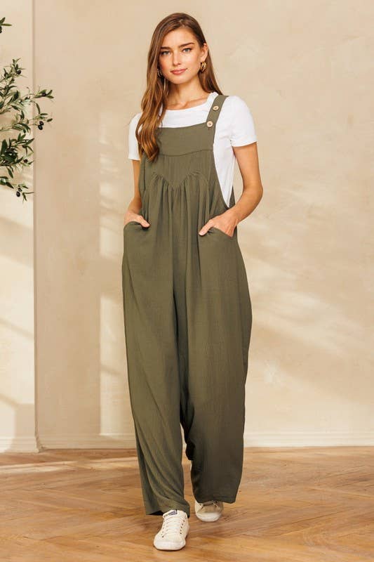 Oddi – wholesale Jumpsuit – Women's – Solid Button Sling Jumpsuit1