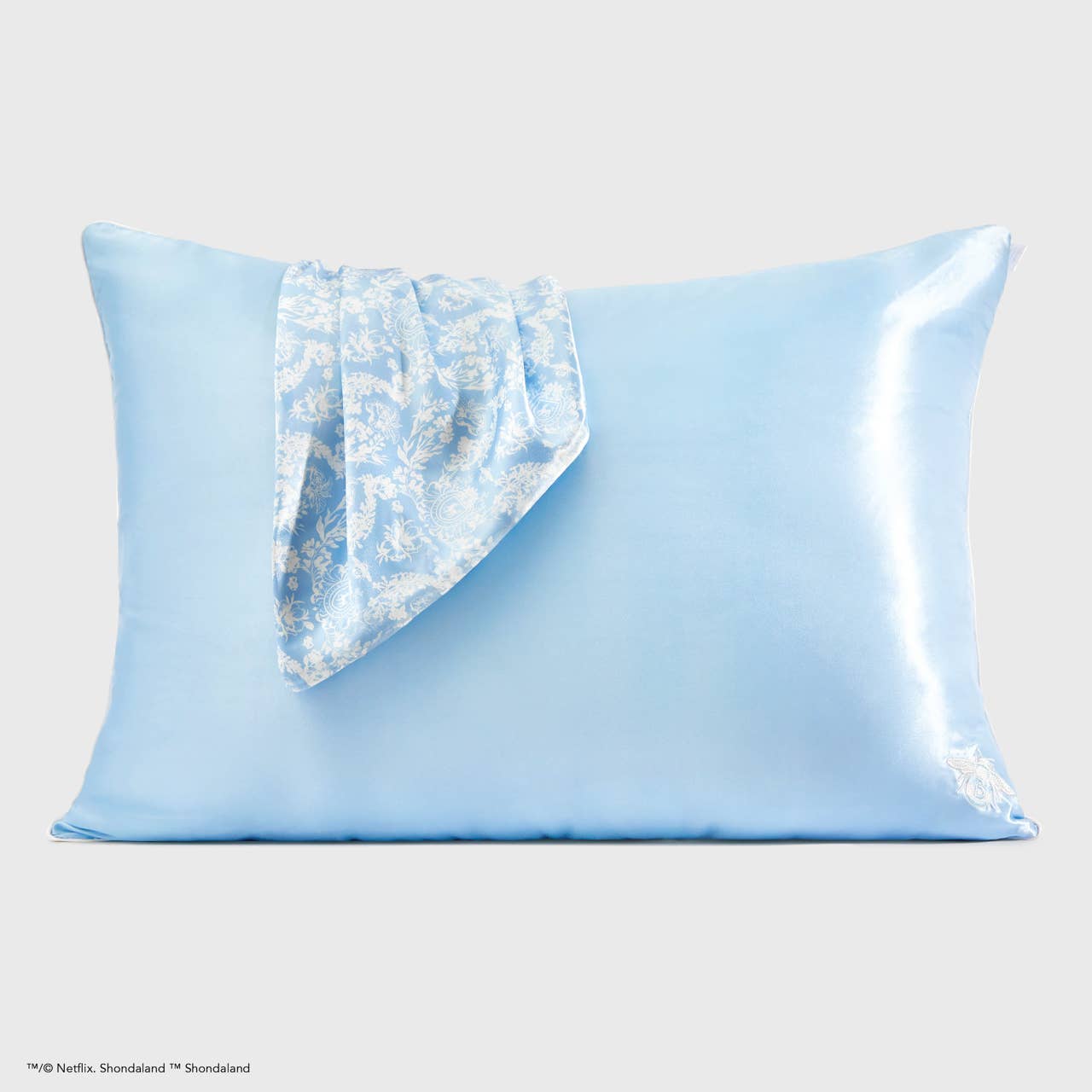 Wholesale Kitsch x Bridgerton Satin Pillowcase / Toile De Blue for your